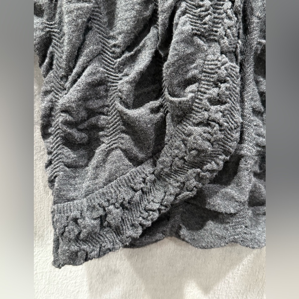 Lafayette 148 New York Open Front Ruched 100% Wool Cardigan Women’s Small - Picture 2 of 8